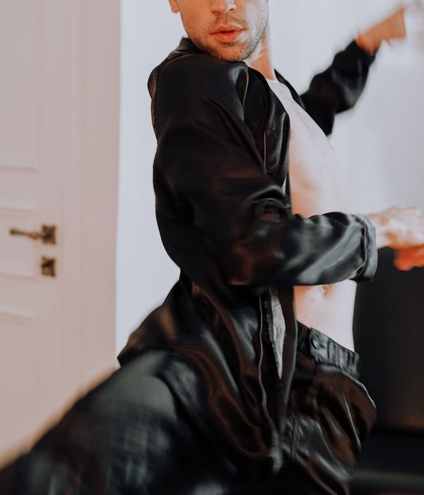 Man motion designer with creative and focused expression